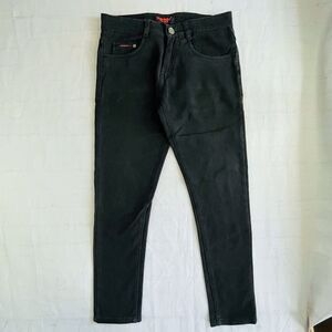 Superdry Skinny Jeans Mens 30 Black Skater Grunge Gothic Pants Black Skinnies